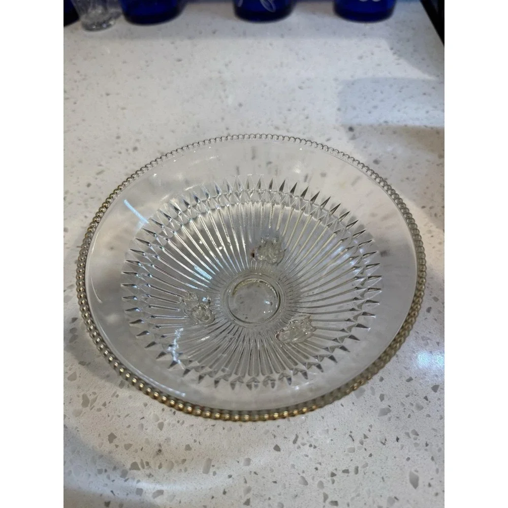 Jeannette Crystal Clear Anniversary 3 Footed 5 3/4